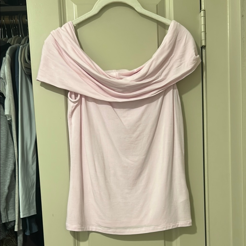 Aritzia Elegant Pink Off-Shoulder Women's Top
